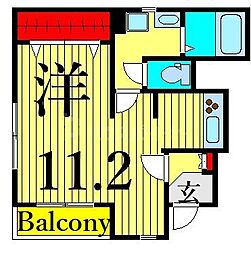 GUN'sHouse ワンルームの間取図画像