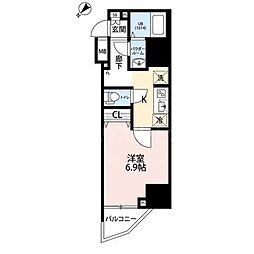 プレール・ドゥーク西巣鴨 1Kの間取図画像