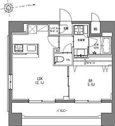 ラドゥセール秋葉原 1LDKの間取図画像