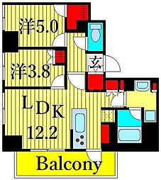 クレストコート町屋 2LDKの間取図画像