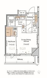 台東区東上野3丁目マンション 1LDKの間取図画像