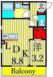 SepiaPalace 1LDKの間取図画像