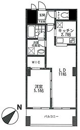 ラ・サクラス 1LDKの間取図画像