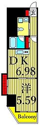 RESIDIAIRIYA 1DKの間取図画像