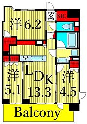 nido南千住 3LDKの間取図画像