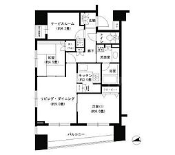パークキューブ浅草田原町 2SLDKの間取図画像