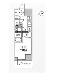 レジディア新御徒町2 1Kの間取図画像