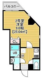 ソラトワーヌ 1Kの間取図画像