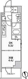 リテラス南千住サウス 1DKの間取図画像