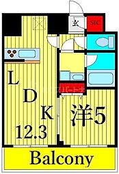 COMFORIALIV根岸二丁目 1LDKの間取図画像