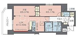 プレジオ西日暮里NORTH 2LDKの間取図画像