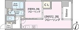 グランプラス千駄木 1LDKの間取図画像