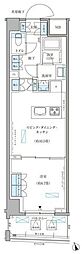 パークアクシス文京本郷 1LDKの間取図画像