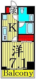 CITYPRIME南千住 1Kの間取図画像