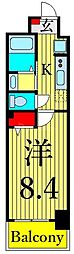 フォートレス文京 1Kの間取図画像