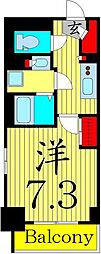 テラス南千住 1Kの間取図画像