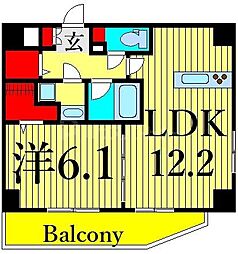 プチ・フルール入谷 1LDKの間取図画像