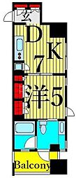 プロスペクトKALON三ノ輪 1DKの間取図画像