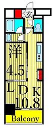 プライマル上野・稲荷町 1LDKの間取図画像