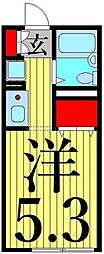 ブランドール 1Kの間取図画像