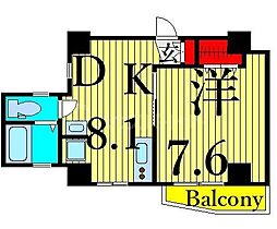 TheTokyoNorthレジデンス 1DKの間取図画像