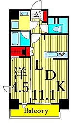 ライトテラス浅草 1LDKの間取図画像