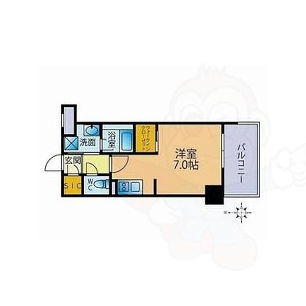 ファーメリー那珂 ｜福岡県福岡市博多区那珂５丁目(賃貸マンション1R・5階・28.41㎡)の写真 その2