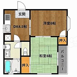 プロスパ6 2DKの間取図画像