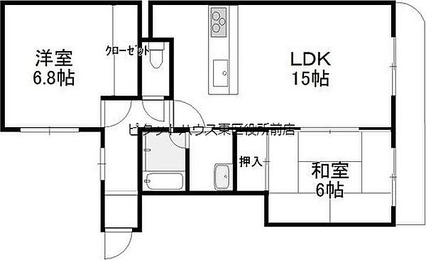 北海道札幌市東区北三十条東7丁目(賃貸アパート2LDK・4階・63.40㎡)の写真 その2