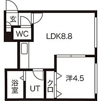 ノースウィル45  ｜ 北海道札幌市東区北四十五条東15丁目（賃貸アパート1LDK・2階・29.64㎡） その2