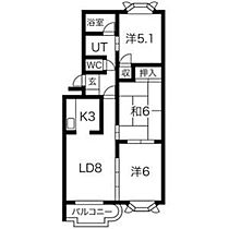 ハイムウエスト16  ｜ 北海道札幌市西区西町北16丁目1-30（賃貸マンション3LDK・4階・62.20㎡） その2