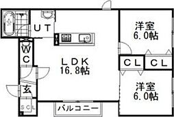 間取図画像 2LDK