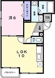 グレイシャス西麻生 1LDKの間取図画像