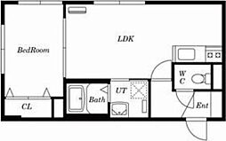 アミカル 1LDKの間取図画像