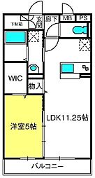 アルバトロス 1階1LDKの間取り