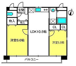 間取図画像 2LDK