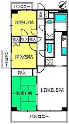 藤重弐番館 3LDKの間取図画像