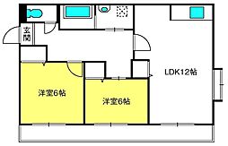 ボンメゾン 2LDKの間取図画像