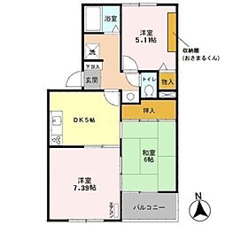 ボナール 3DKの間取図画像