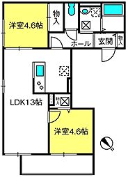 ALVA 2LDKの間取図画像
