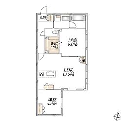 Casa Rootis 2LDKの間取図画像