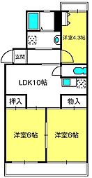 プルミエールD 3LDKの間取図画像