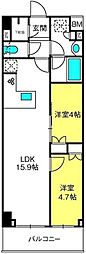 TSレジデンス東川口 2LDKの間取図画像