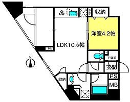 TSレジデンス東川口 1LDKの間取図画像