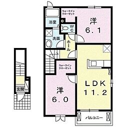 キャッスルライフ3 2LDKの間取図画像