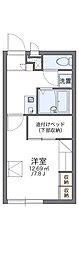 レオパレスオアシス中田 1Kの間取図画像
