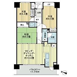 ライオンズマンション北四番丁 3LDKの間取図画像