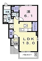 クラール2 1LDKの間取図画像