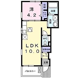 ドラゴンフラワー 1LDKの間取図画像