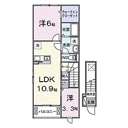 ノア・メゾン 2LDKの間取図画像